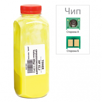 Тонер + чіп АНК для HP CLJ CP2025/CM2320 бутль 80г Yellow (1501231)