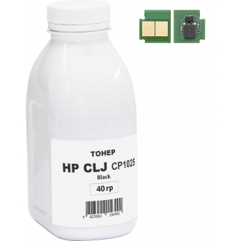 Тонер+чип NEWTONE для HP CLJ CP1025 бутль 40г Black (HP1025B-N35CH)