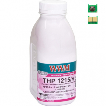 Тонер + чіп WWM для HP CLJ CP1215/CP1515/CM1312 бутль 40г Magenta (TC1215M)