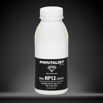 Тонер PRINTALIST для HP LJ 1200/1220 бутль 150г Black (HP12-150-PL)