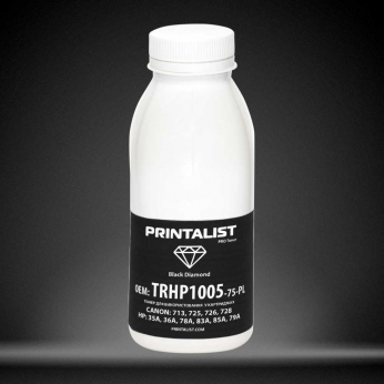 Тонер PRINTALIST бутль 75г Black (TRHP1005-75-PL)