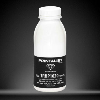 Тонер PRINTALIST бутль 100г Black (TRHP1020-100-PL)