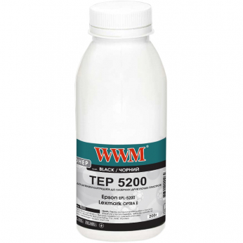 Тонер WWM для Epson EPL-5000/5200/6200/OPTRA E бутль 200г Black (TB33)