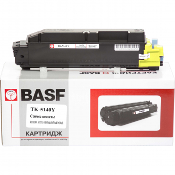 Туба с тонером BASF для Kyoсera Mita ECOSYS M6030cdn/TK-5140 аналог 1T02NRANL0 Yellow (BASF-KT-TK514