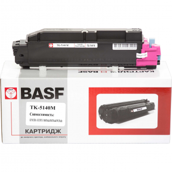 Туба с тонером BASF для Kyoсera Mita ECOSYS M6030cdn/TK-5140 аналог 1T02NRBNL0 Magenta (BASF-KT-TK51
