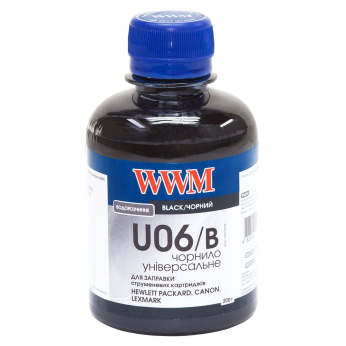 Чорнило WWM для Canon/HP/Lexmark 200г Black водорозчинне (U06/B)
